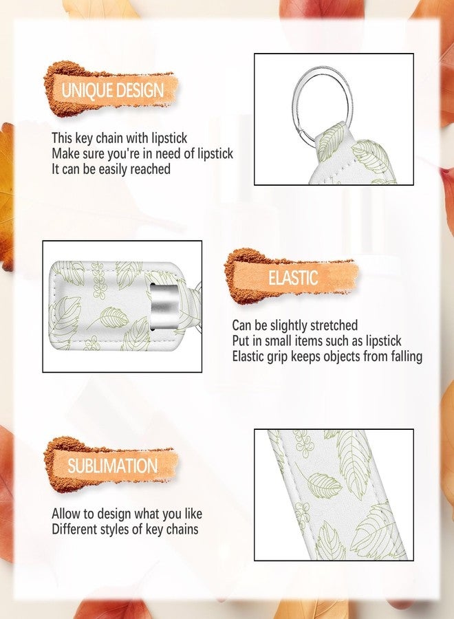 Anpuimult 30 Pcs Sublimation chapstick holder blanks keychain,Bulk Clip-on Neoprene Sleeve Travel Key Ring Holder for sublimation keychain - Image 3